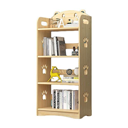 GWXJZ CD Regal CD-Aufbewahrungsregal 3/4-lagiges vertikales Schüler-Bücherregal Multifunktionales CD-Speicher-Rack, Bodenstehendes Bücherregal for Kinder, Platzsparendes Regal aus Massivholz