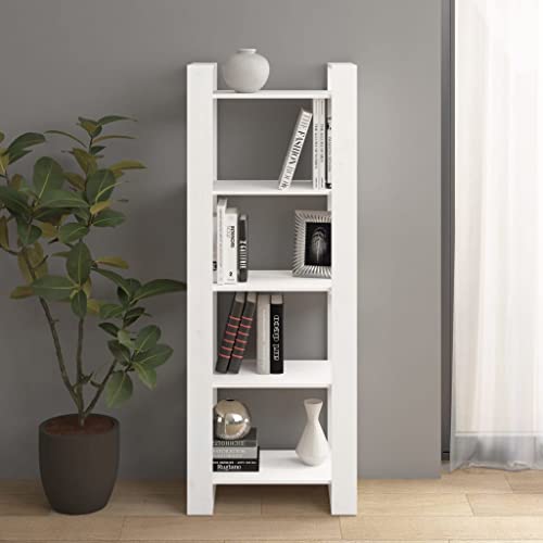 UTSRABFA Bücherregal Kellerregal Treppenregal Abstellraum Regal Bücherregal/Raumteiler Weiß 60x35x160 cm Massivholz Geeignet für Arbeitszimmer, Wohnzimmer, Büro, Schlafzimmer