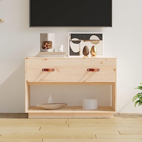 Youuihom TV-Schrank Aufbewahrungsschrank Wohnzimmer-TV-Schrank Sideboard 90x40x60 cm Massivholz Kiefer Geeignet für Schlafzimmer, Wohnzimmer, Eingang