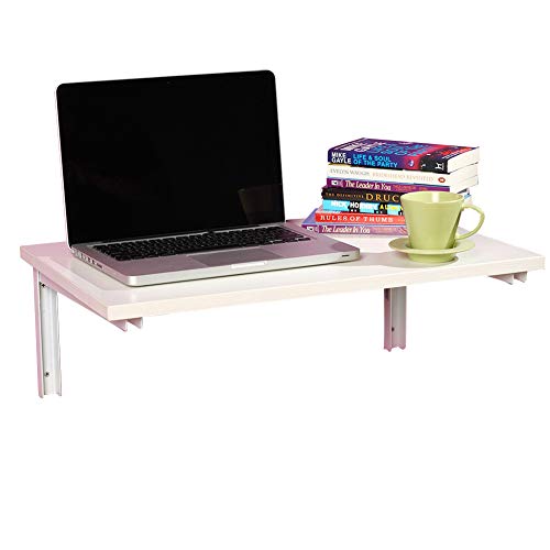 PENGFEI Tische Wandtisch Wand-Klapptisch Faltbarer Schreibtisch Küchenarbeitsplatte Schreibtisch Massivholz, 2 Farben, 2 Größen (Farbe : Weiß, größe : 60x40cm)