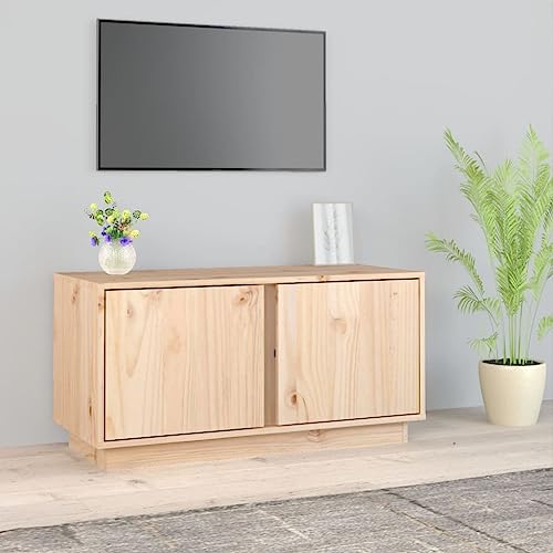 Youuihom TV-Schrank Aufbewahrungsschrank Wohnzimmer-TV-Schrank Sideboard 80x35x40,5 cm Massivholz Kiefer Geeignet für Wohnungen, Wohnzimmer, Eingangshallen