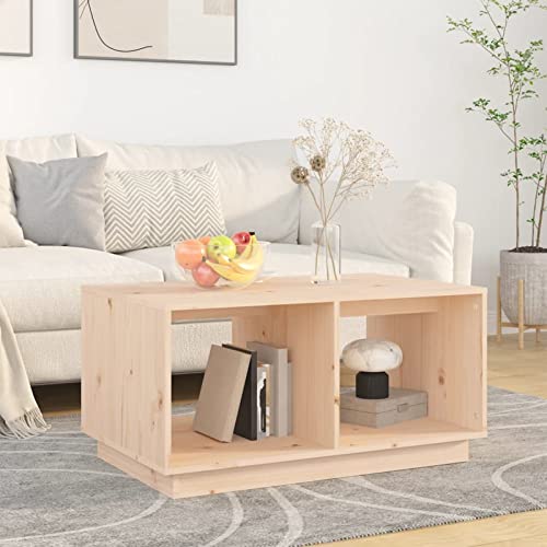 LAPOOH Couchtisch 80x50x40 cm Massivholz Kiefer, Living Room Table, Wohnzimmertisch, Beistelltisch, Side Table & End Table, Coffee Table - 814434