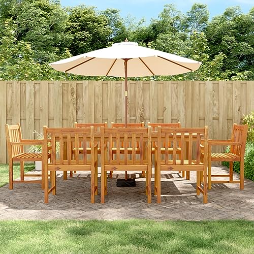 WOODEY Home Möbel Garten Gartenstühle 8 Stück 56x55.5x90cm Massivholz Akazie