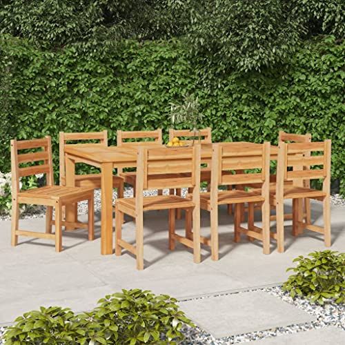 WOODEY Wohnmöbel Garten Gartenstühle 8 Stück Massivholz Teak
