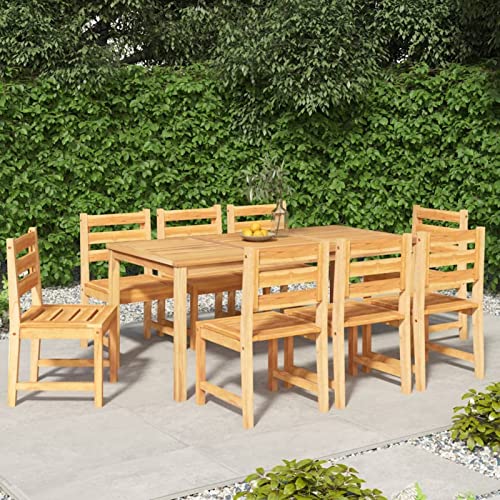 Festnight Gartenmöbel Set 8 Personen Sitzgruppe Garten Essgruppe Holz Gartentisch mit 8 Stühlen Set Gartengarnitur Sitzgarnitur Wetterfest Esstisch Holzisch Massivholz Teak