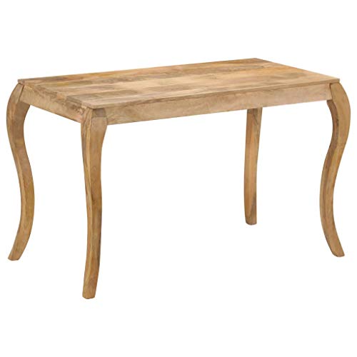 Festnight | Vintage | Rustikal | Esszimmer Holztisch | mit Geschwungenen Beinen | Mango 118×60×76 cm