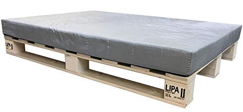 LIPA Palettenbett Bett Holz Massivholzbett 90 100 120 140 160 180 200 x 200cm, Palettenmöbel hergestellt in BRD (180 x 200cm)