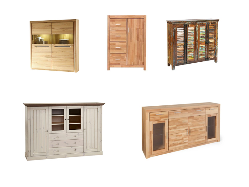 Massivholz Highboards