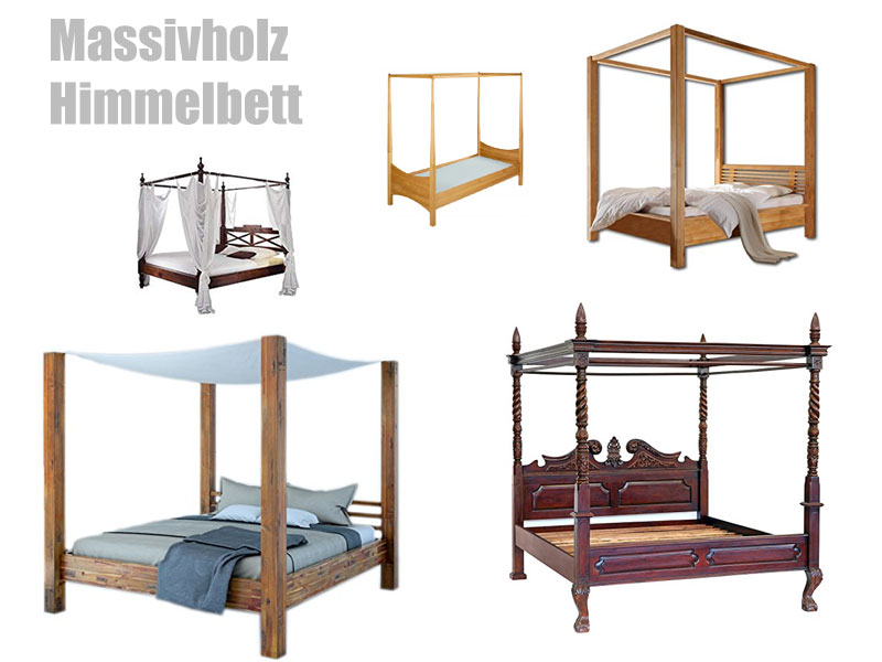 Massivholz Himmelbett