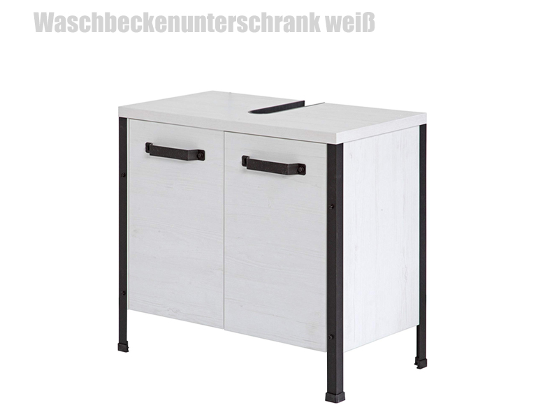 Waschbeckenunterschrank aus Holz in weiß